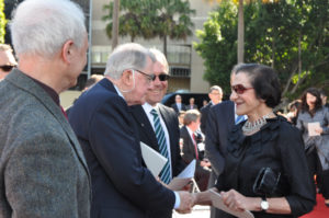 Governor of NSW Professor Marie Bashir acknowledging Premier Neville Wran at "Life from a Suitcase" unveiling