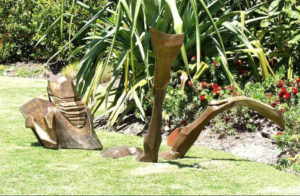 "Surfer Series" Boogie boarder 'back', life size cast bronze, Twin Waters, Maroochydore