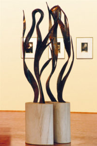 "Inseparable Series 1" Cast bronze, 2.2m high, 450kgs. Terrance Plowright's first sculpture