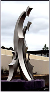 "Nest of Kindred” 3.5m, Stainless steel, Clarendon Group, looking left