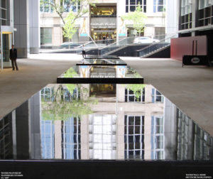 "Mirrored Stillness, Dancing Streams" Deutsche Bank Building Fountain, 50m length, Zen Mode (still-waterwall) Phillip St. Sydney