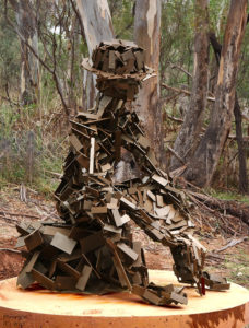 Larger than life size steel figures, Peak Hill Gold Mine Museum, NSW.