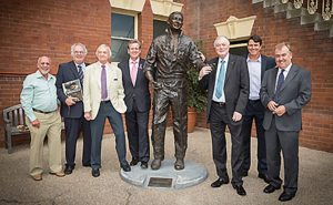 “Bronzed” Book Launch; left to right Ken Catchpole, Rodney Cavalier, Richie Benaud, Premier Barry O’Farrell, Basil Sellers, Paul Roos & Geoff Armstrong